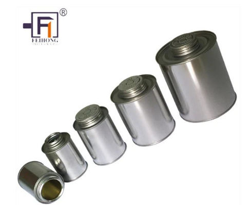 118ML Kimyasal yapıştırıcılar için vida üst kapağı olan metal teneke kaplar
