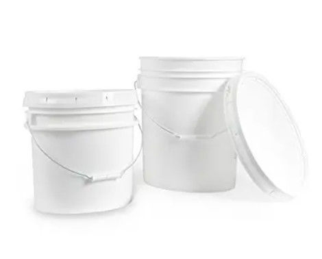 3 Gallon Gıda Sınıfı Beyaz Plastik Kovası Kapaklı Kapaklı Kapaklar