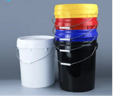 PP BM onaylı 20 litrelik plastik kovayla metal sapı ve kanat kapağı