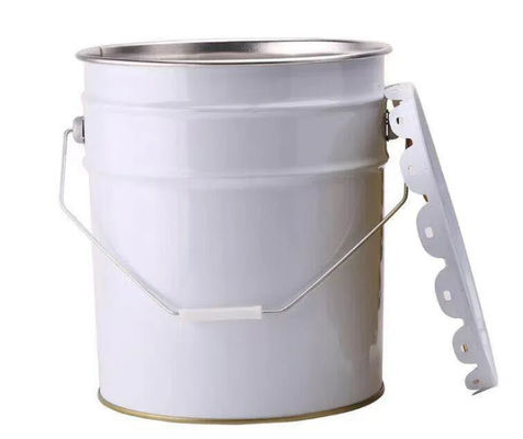 Çiçek kapağı olan 20 litrelik metal kova çelik kova