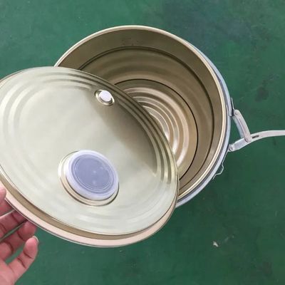 Yuvarlak Gıda Güvenli Metal Kovlar 5 Gallon 0.28-0.42mm