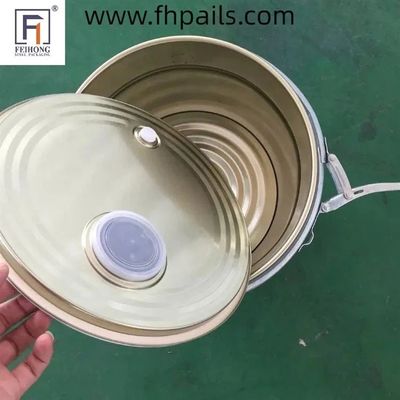 Paslanmaz çelik kahve çekirdekleri boş metal kovası 20L hava valfi ile