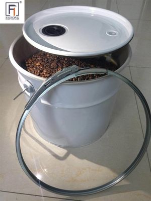Paslanmaz çelik kahve çekirdekleri boş metal kovası 20L hava valfi ile