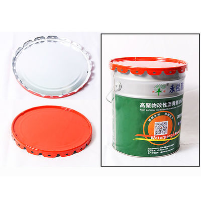 Çiçek kenarı kapağı ile 10L Metal Kimyasal Kovası 0.32 - 0.42mm