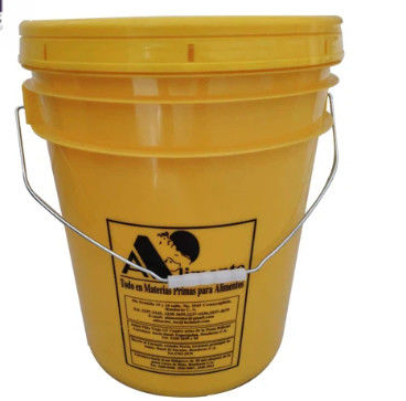 Yapıştırıcı depolama için sarı plastik kova konteynerleri