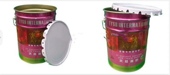 Derin kıvırcık kapağı olan 20L Metal Mürekkep Kovası 0.32-0.42mm