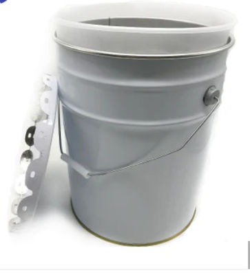 Konik 5 Gallon Açık Başlı Çelik Kova PE Davul Kaplamaları ile 0.32-0.42mm