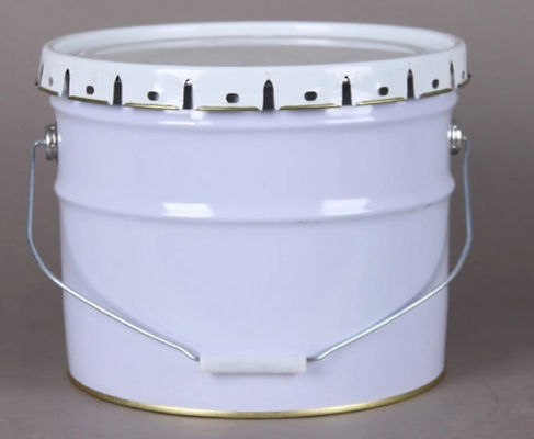 3 Gallon Kısa Beyaz Açık Başlı Çelik Kovay Kapaklı ve Elli