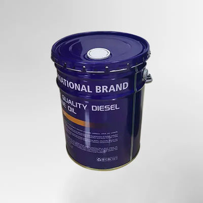 20L Metal Boyalı Kovayı Çıkart Konik Teneke Kovayı Kapaklı