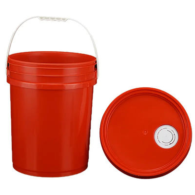 20L plastik boya kovası kapaklı plastik metal sapık ve düz kapaklı