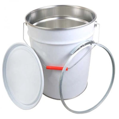 16L baskı mürekkebi boş metal kovası levye kilitli halka kapağı ile