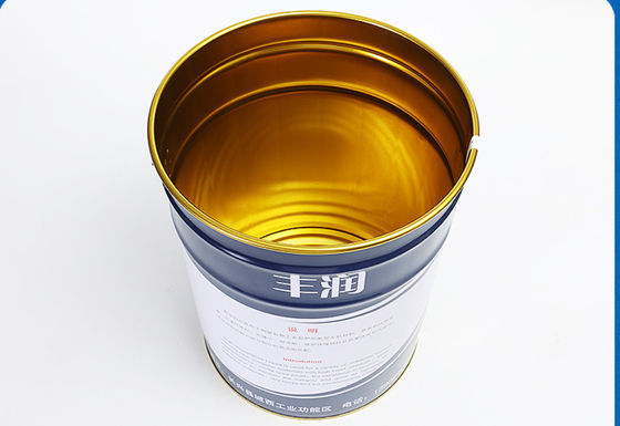 Altın fenol kaplı metal 5 galonluk UN onaylı boya kovası