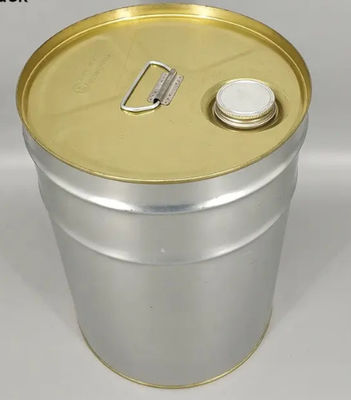 Sıkı Başlı 5 Gallon Metal Kovlar Altın Fenol Kaplı