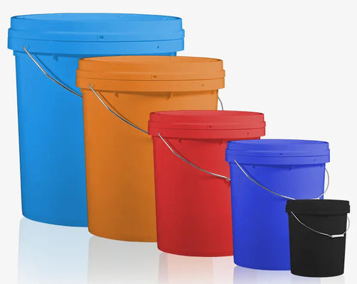 Depolama için 2-3 mm kapağı olan yuvarlak plastik kovaylar