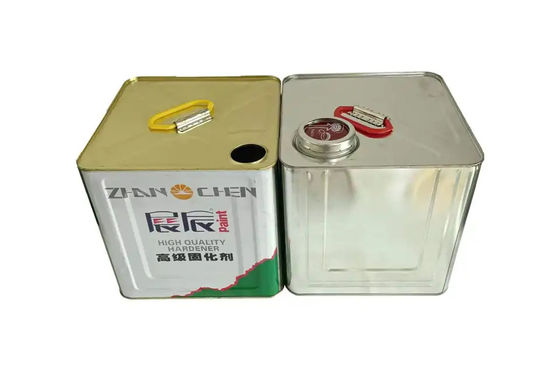 10L dikdörtgen sıkı başlı kovası metal kare boş teneke kutuları seyrelticiler ve iyileştirme ajanları paketleri için