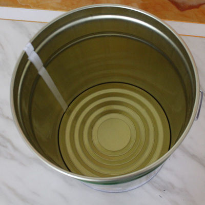 Çiçek kenarı kapağı ile 5 galon 20 litre boyalı metal kovayla kaplanmış