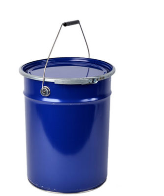 Mavi Açık Baş 5 Gallon Metal Kovası Pası Engellenmiş