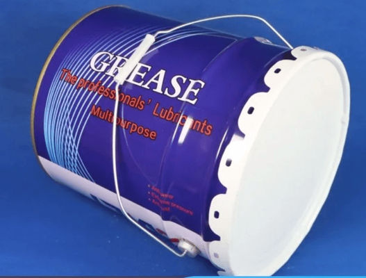 Çiçek kapağı olan 20L yağlı teneke kovası metal kova