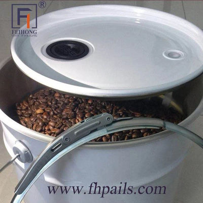 Kahve kızartma kovası 25 litre havalandırma deliği ve kapağı ile